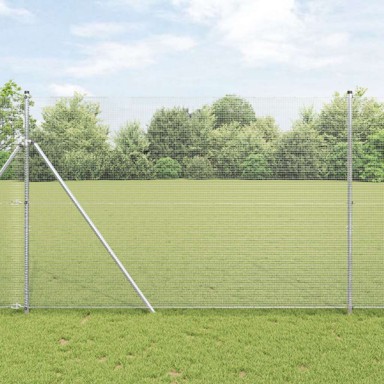 Zavarena žičana ograda s 7 stubova 1.5x10 m galvanizirani čelik
