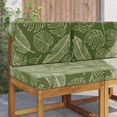 Jastuk za vanjsku sofu, 2 kom, 60 x 60 cm, 1 x sjedalo + 1 x naslon, 3D bez bartaga, poliester, dezen s listom