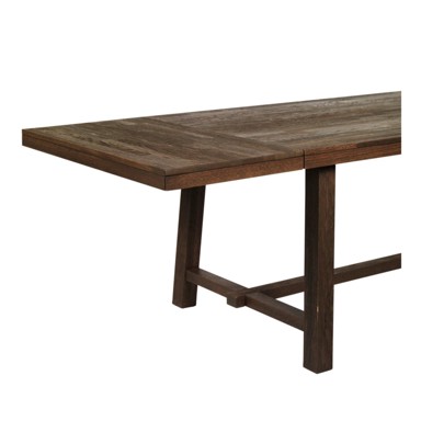 ROWICO Tamno smeđa ploča blagovaonskog stola od hrastovine Brooklyn