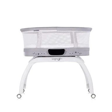 CHIPOLINO Dječji krevetić/kolijevka Sogno Grey, LED ekran