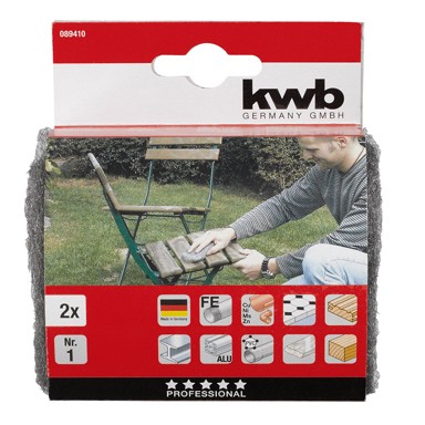 KWB Pribor za poliranje čelični jastučić za čišćenje, medium, 2/1