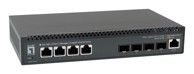 LEVELONE Mrežni preklopnik 8-Port L3 Managed 10-Gigabit Switch, 4 x 10G Ethernet + 4 x SFP+, upravljani L3, sivi