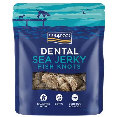 FISH4DOGS Poslastica za pse Dental Sea Jerky Knots 100 g