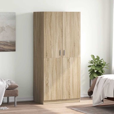 Ormar 80x52x180 cm, konstruirano drvo, hrast sonoma