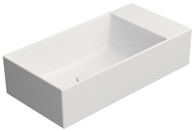 GSI KUBE X Umivaonik, 50x25 cm, bez otvora, desna ili lijeva instalacija, keramika, bijela mat