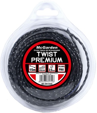 Premium Twist Struna za trimer MG-200-0424, 2,4 mm × 15 m
