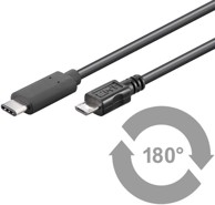 USB Kabel USB-C–USB 2.0 Micro B, 1 m