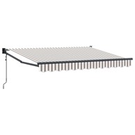 Električna uvlačiva tenda, 3 x 2,5 m, 100% poliester i aluminij, svijetlo siva i bijela