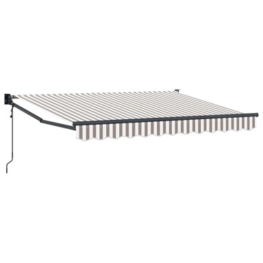 Električna uvlačiva tenda, 3 x 2,5 m, 100% poliester i aluminij, svijetlo siva i bijela