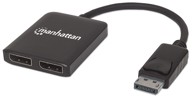 MANHATTAN Razdjelnik, 2x DisplayPort (ž), 4K@30Hz, MST, crni