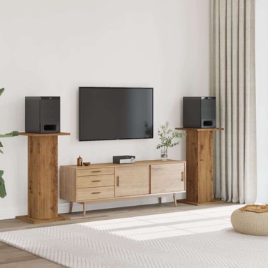 Stalci za zvučnike, 30 x 30 x 95 cm, konstruirano drvo, boja hrasta, 2 komada