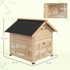 HOMESTAR Kućica za patke s 2 ulaza i 2 rampe 78 x 90 x 92 cm, prirodna i crna