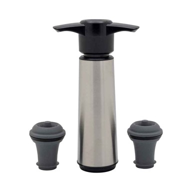 VACU VIN Pumpa za vino, nehrđajući čelik (1 pumpa, 2 čepa)