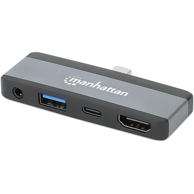 MANHATTAN Docking stanica 190404 USB 3.2 Gen 2 Type-C, siva