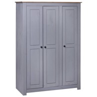 Ormar od borovine 3 vrata sivi 118x50x171,5 cm asortiman Panama