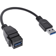 INLINE USB 3.2 Gen 1 kabel USB-A 0,2 m, crni