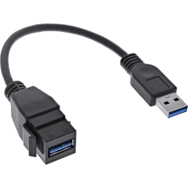 INLINE USB 3.2 Gen 1 kabel USB-A 0,2 m, crni