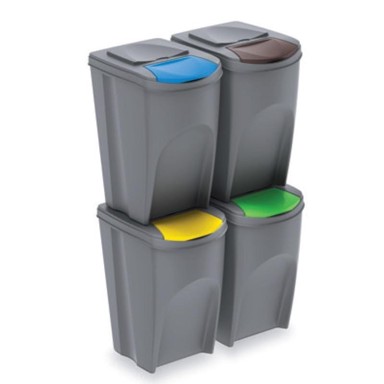 PROSPERPLAST Košare za odvajanje otpada 4x 35L