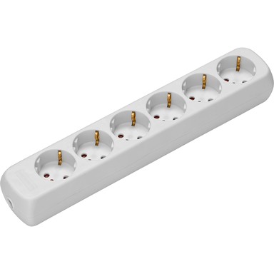 LUX TOOLS Prenosiva utičnica 6-struka bijela