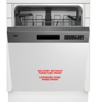 BEKO Ugradbena perilica posuđa DSN16440X, širina 60 cm, brušeni nehrđajući čelik
