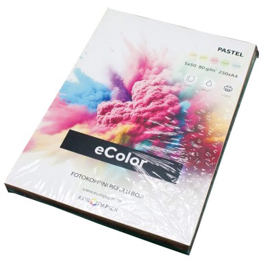 Papir ILK IQ Pastel A4 80 g eCOLOR mix 250 listova
