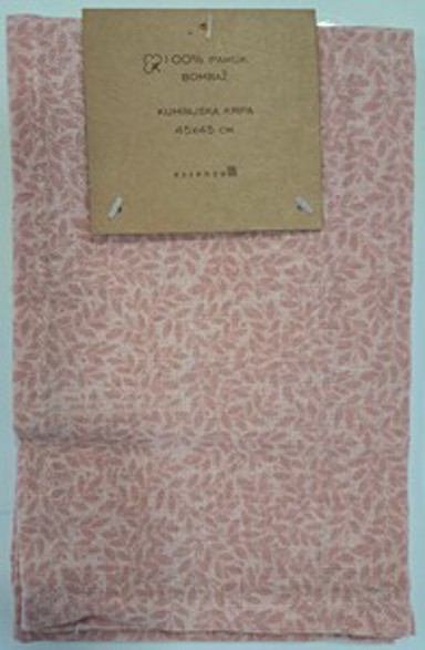 HRC Kuhinjska krpa printana, 45x45cm, roza