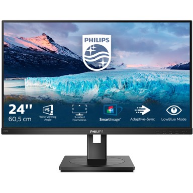 PHILIPS Monitor 24'' (1920x1080) S-Line 242S1AE 16:9 4ms HDMI DVI VGA DisplayPort VESA Pivot zvučnik Full HD crni