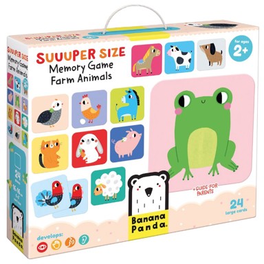 BANANA PANDA Memory igra, Suuuper Size Farma životinja, 2+