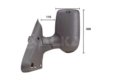 ALKAR Retrovizor Ford Transit 00-06, lijevi, vanjsko podešavanje, kratka ruka, 9201960