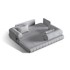 COSMOPOLITAN DESIGN Svijetlo siva sklopiva sofa od bouclé tkanine 206 cm Kemi, 206x95x70,05 cm