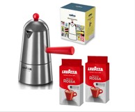 LAVAZZA Aparat za kavu Kafetijera Carmencita Pop moka + 2 kom mljevena kava Qualita Rossa 250 g