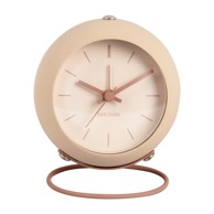 KARLSSON Budilica Nirvana Globe ø 9,5 cm, prirodna