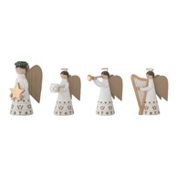 BLOOMINGVILLE Anđeli od poliresina s božićnim motivom u setu od 4 kom Abba