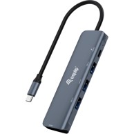EQUIP Adapter Dock USB-C na HDMI 3xUSB 3.0 100W PD 25 cm