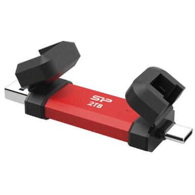 SILICON POWER Memorija USB Stick, 250 GB, 3.2 Gen2 Type-C + USB-A, model DS72, crna