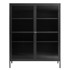 UNIQUE FURNITURE Crna metalna vitrina, 111x140 cm Bronco