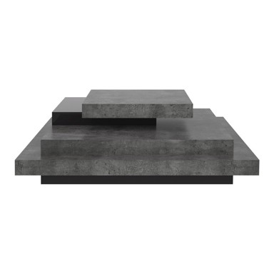 TEMAHOME Stolić za kavu Slate 110x110 cm u betonskom dekoru sivi