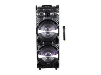 AKAI Karaoke DJ-222, 100W, FM, DJ mikseta, EQ, dual ulazi, daljinski, crni