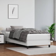 Madrac s džepičastim oprugama bijeli 100x200x20 cm umjetne kože