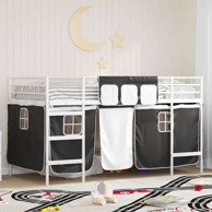 Box spring krevet s madracem 100 x 201 cm, bijelo-crni