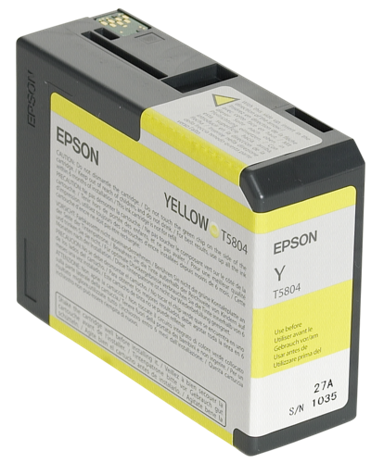 EPSON Tinta za printer ink cartridge yellow T 580 80 ml T 5804