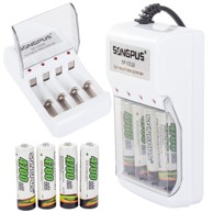 VERKGROUP Punjač za 4 AA i AAA baterije s baterijama 4700 mAh