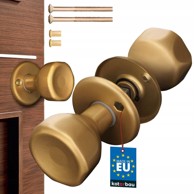 Kvaka za vrata, okrugla aluminijska, zlatna