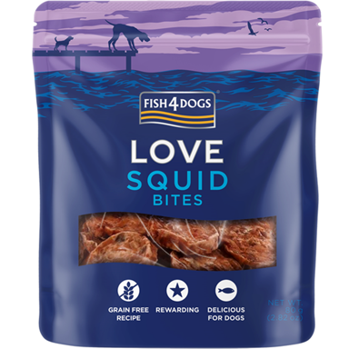 FISH4DOGS Poslastica za pse Love Squid Bites 80 g