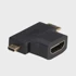 AKYGA Adapter kabel AK-AD-23, HDMI na miniHDMI/microHDMI, crni