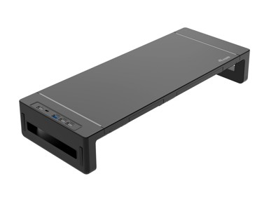 EQUIP Stalak za monitor s USB hubom, stolni, crna