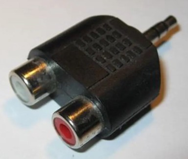GOOBAY adapter Jack plavi 3pin na 2x St, stereo, crni  