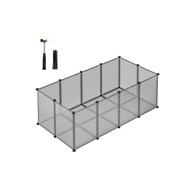 SONGMICS Igraonica za male životinje, 125x63x42 cm, siva