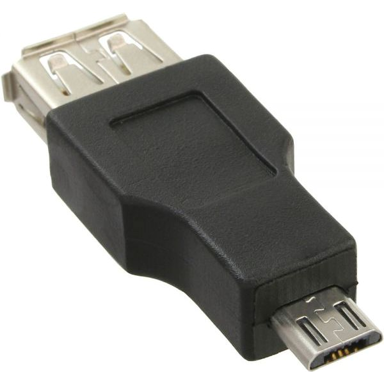 INLINE USB 2.0 adapter ženski na USB-A, crni