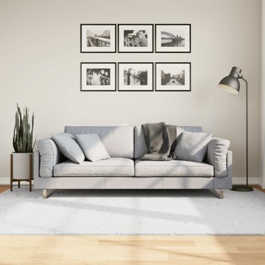 Tepih Oviedo kratkih vlakana sivi 160 x 230 cm